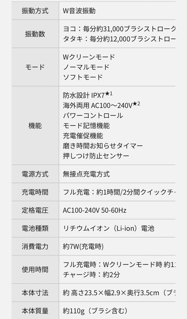 Panasonic EW-DP36 音波振動ハブラシ ドルツ Doltz 白