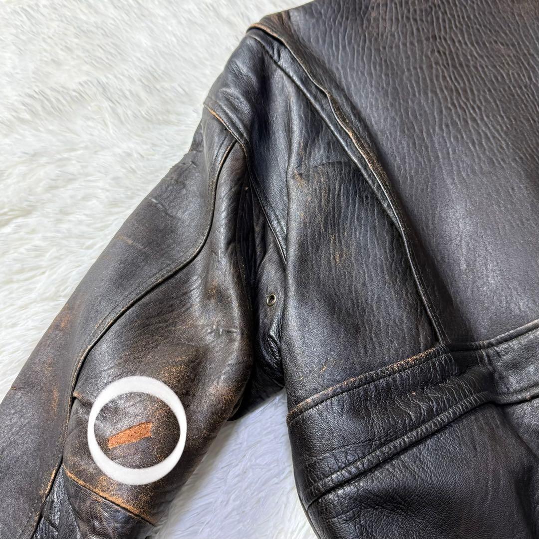 90s vintage G-1 フライトレザージャケット L 襟ボア・中綿入り！