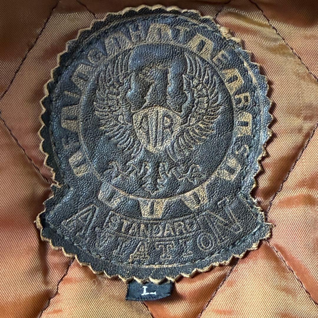 90s vintage G-1 フライトレザージャケット L 襟ボア・中綿入り！