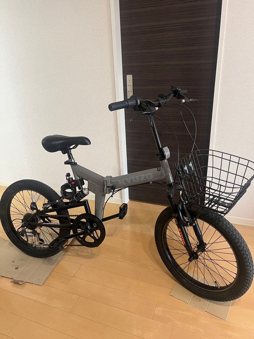 KYUZO KZ-110 20インチ折りたたみ自転車　カゴ付き