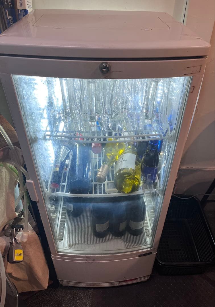 レマコム 4面ガラス冷蔵ショーケース (98L) RCS-4G98