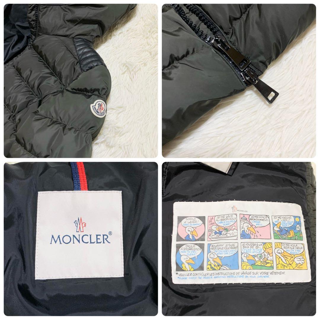 【yuyu】モンクレール ダウン TALEVE ラムレザー カーキ 2