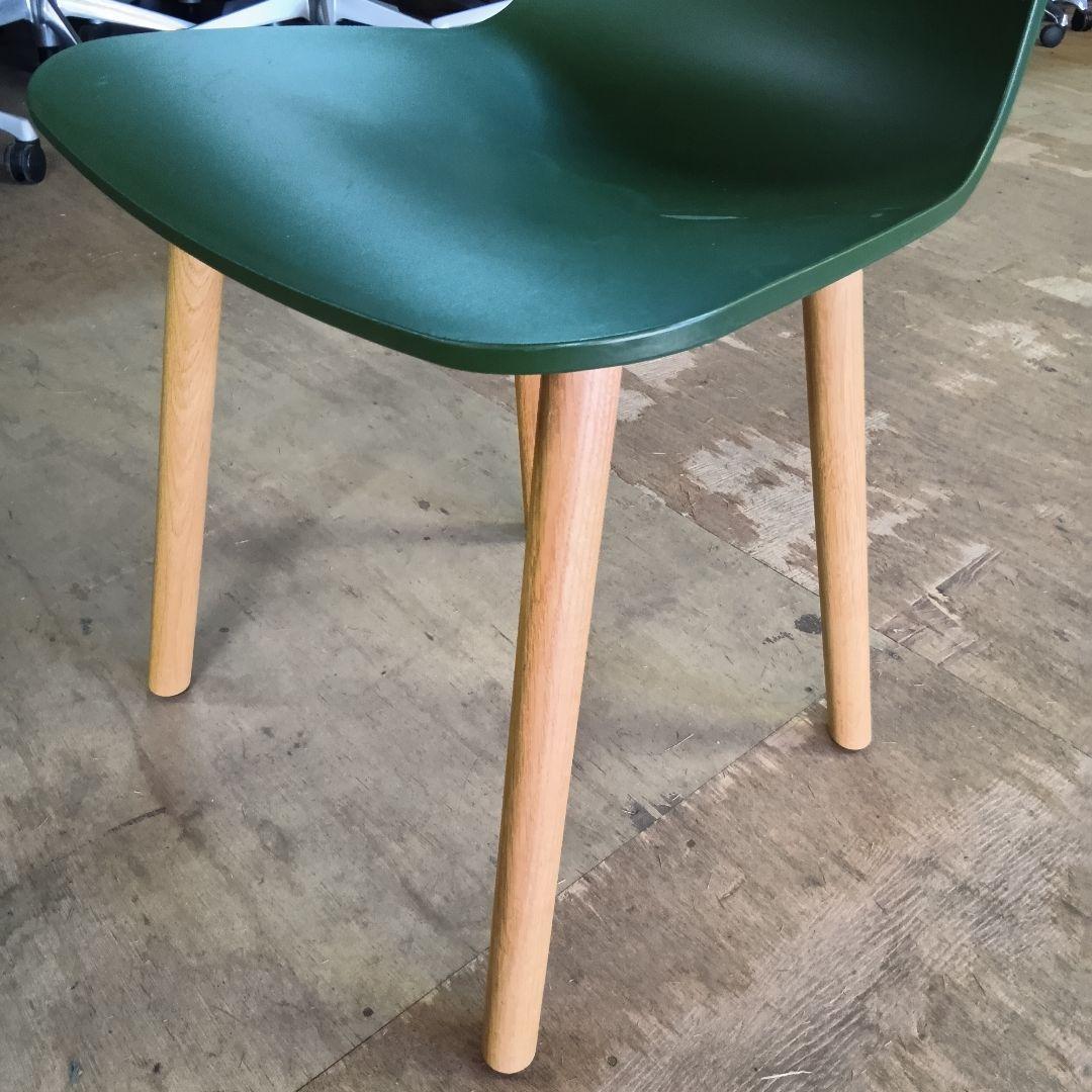傷多数 Vitra ヴィトラ HAL Wood チェア 木製脚 グリーン