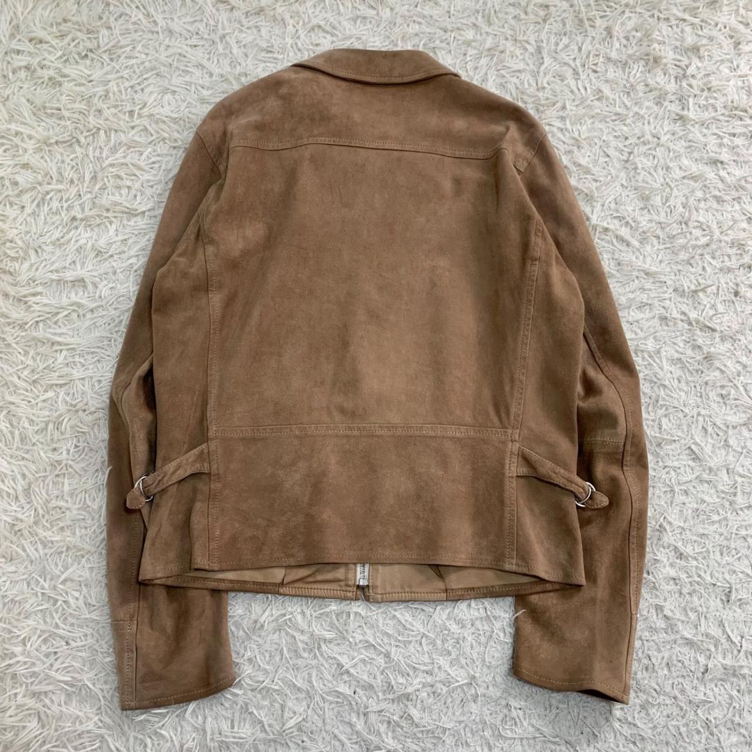16495✨コモリ 羊革 レザージャケット シングルライダース 2 スエード