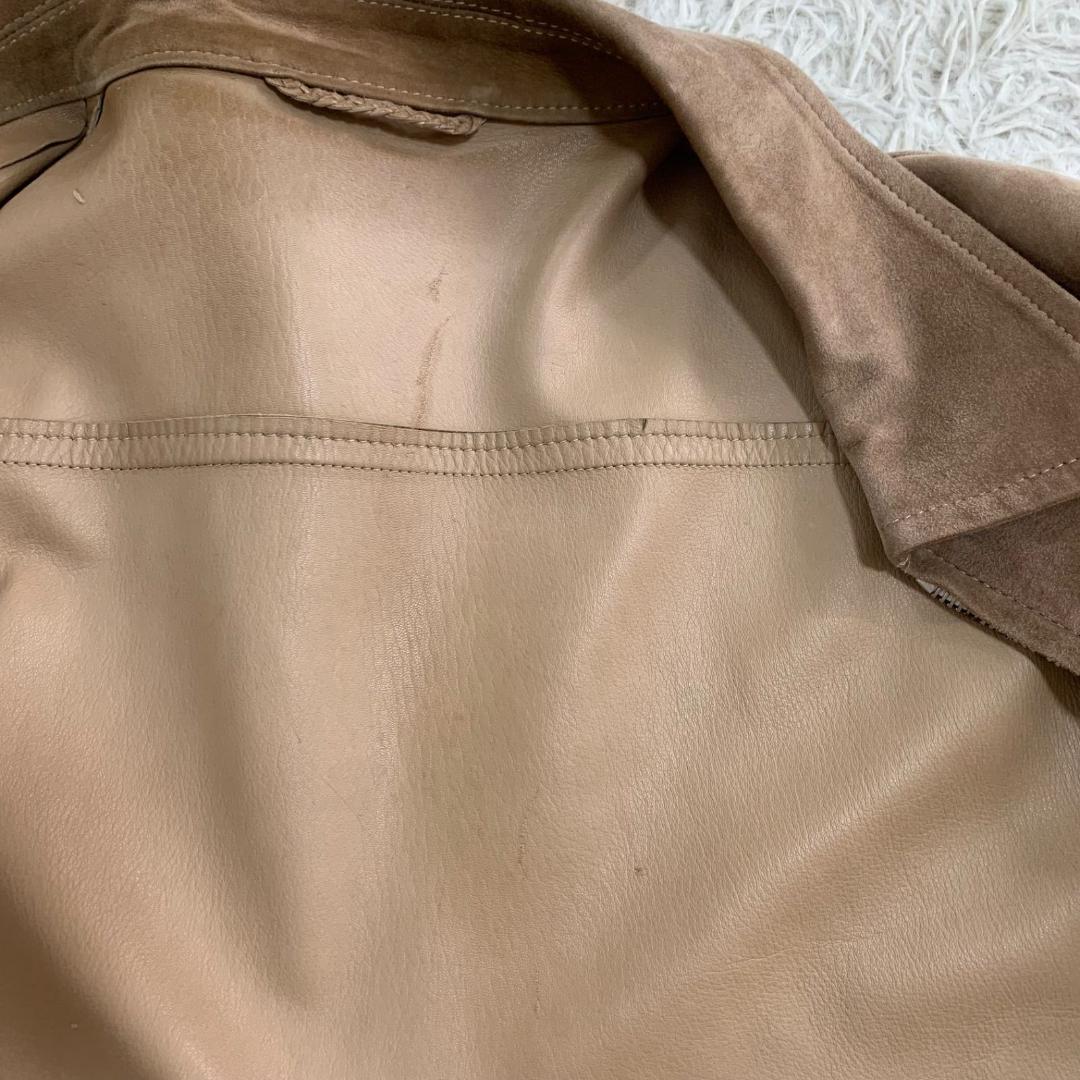 16495✨コモリ 羊革 レザージャケット シングルライダース 2 スエード