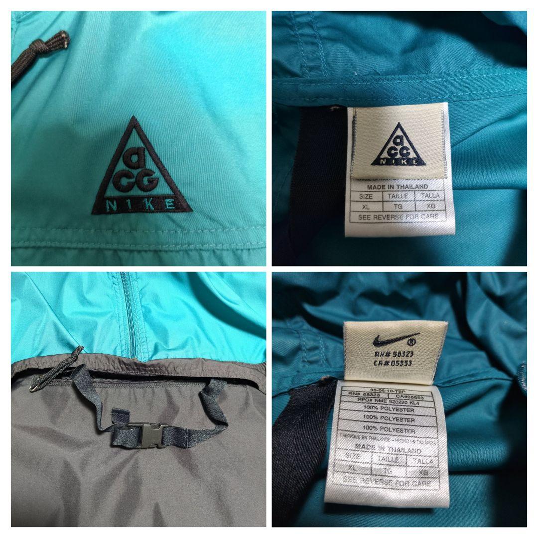 90s ナイキ ACG アノラックパーカー ナイロンジャケット 刺繍ロゴ XL