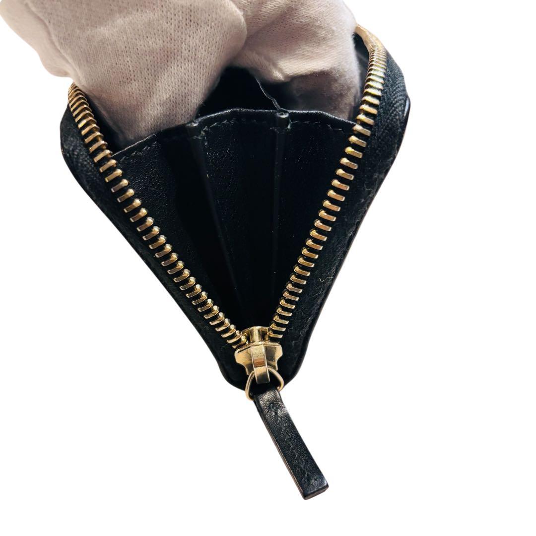 GUCCI シマ レザー　財布　ケース