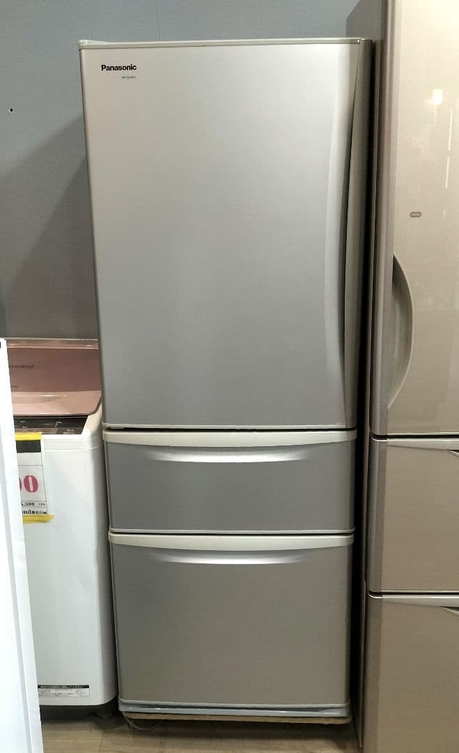 M♦みみ　送料込　パナソニック 3ドア ノンフロン冷凍冷蔵庫