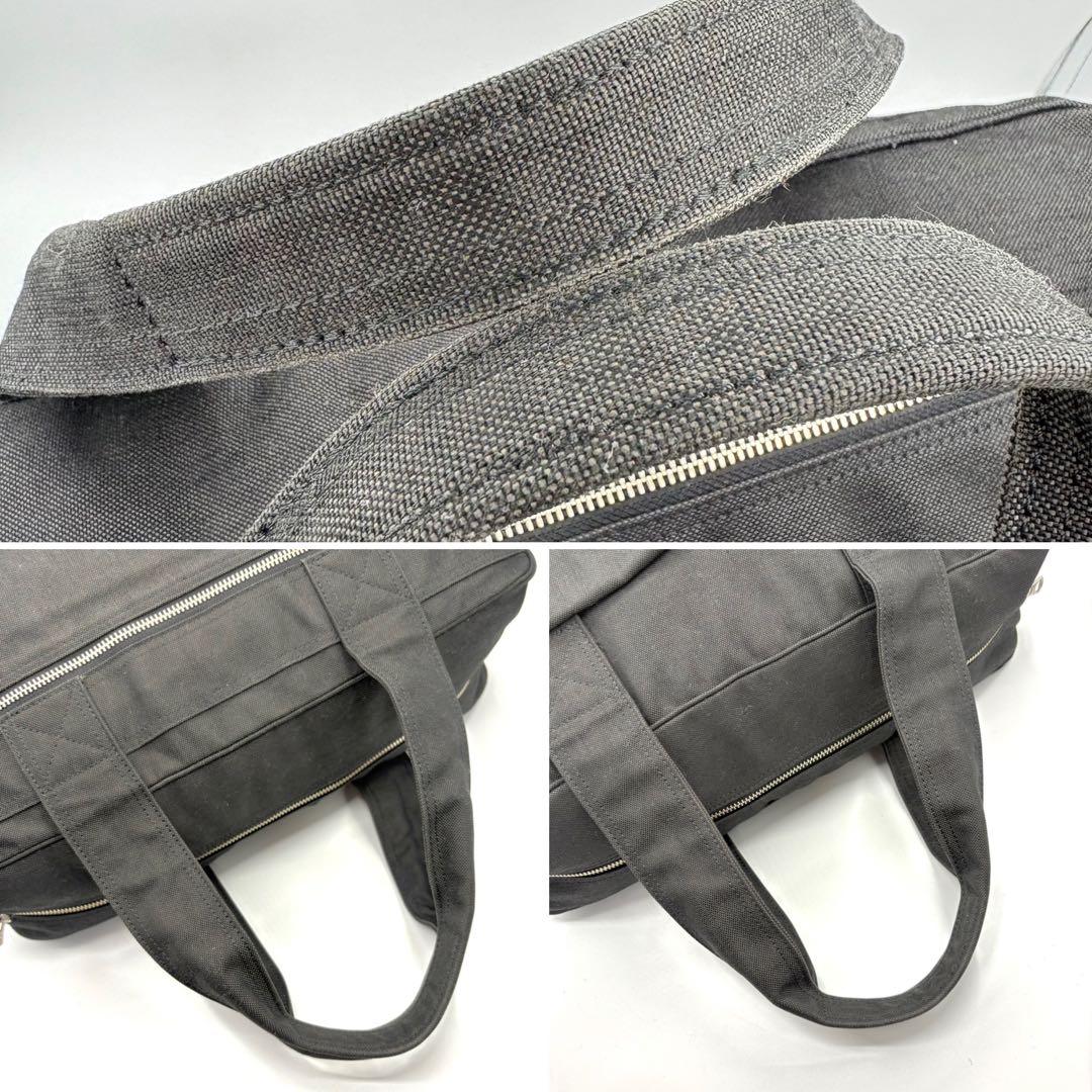 未使用級 ポーター スモーキー 大容量 ボストンバッグ ダブルポケット 黒 出張