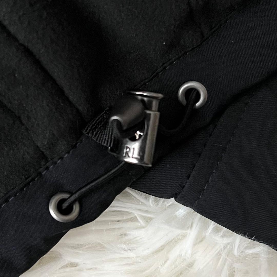 Polo Ralph Lauren 中綿ジップアップ ブルゾン 黒 刺繍ロゴ M