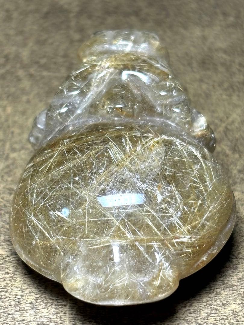 【新入荷】タイチンルチル（シャンパンカラー）貔貅　置物　（新品未使用）金運最強