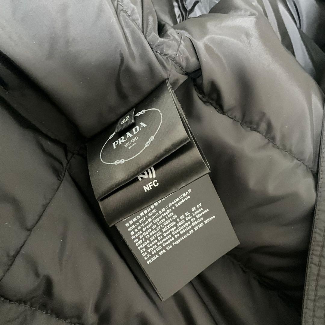 PRADA 290364 ブラック ダウンジャケット 42 美品ベルト付