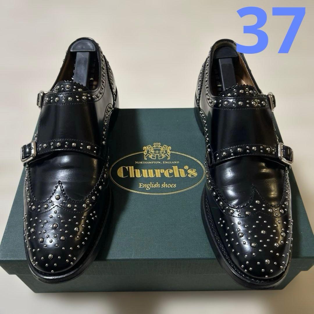 （美品）church's LANA met black 37