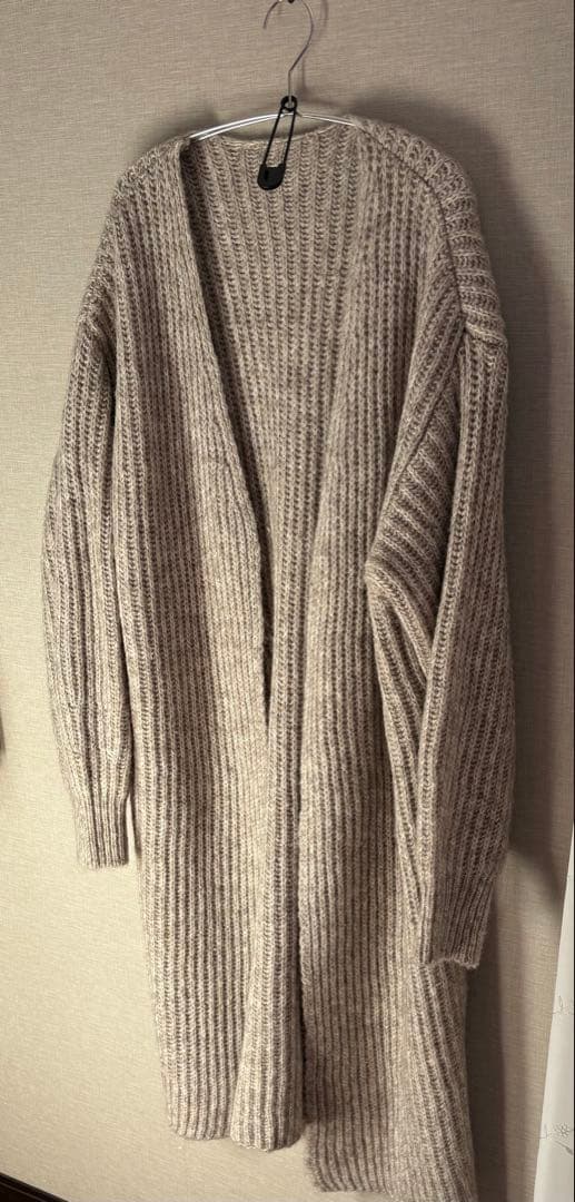 SELECT(セレクト) ロングニットカーディガン セイフティーピン付 ベージュ