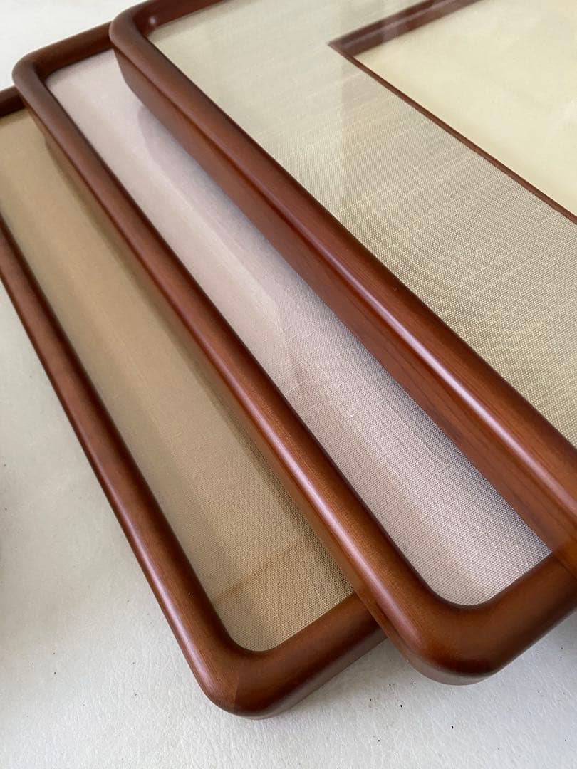 木製　額縁　5枚　隅丸　色紙額縁　未使用　書道　①