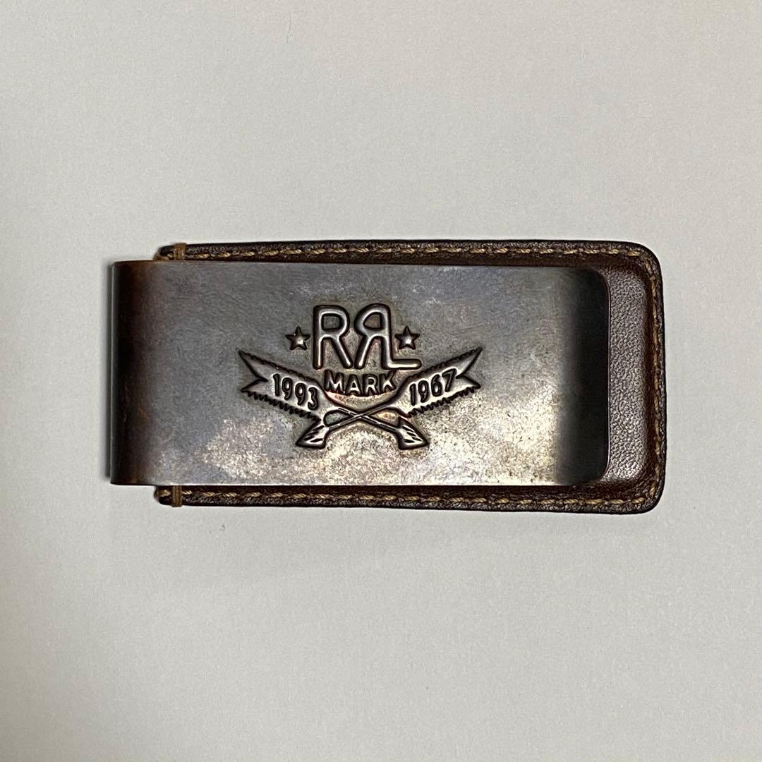 【美品】RRL ダブルアールエル レザー マネークリップ ラルフローレン