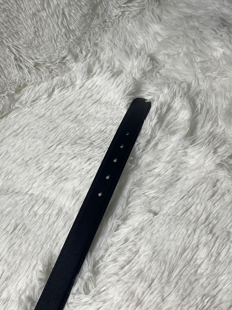 サルヴァトーレフェラガモ ダブルガンチーニ 本革　レザーベルト 黒 シルバー金具