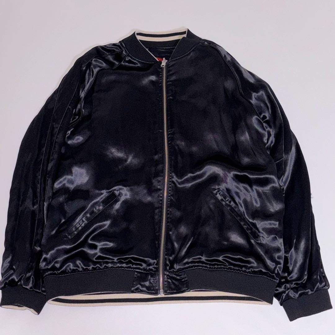 【美品】絡繰魂からくりだましい スカジャン ドラゴン 刺繍 リバーシブル XL