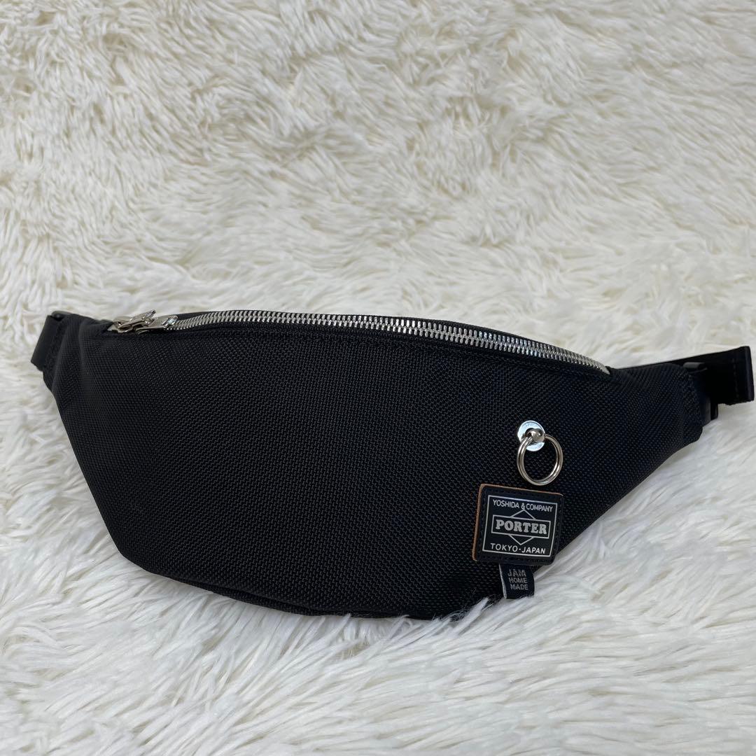 極美品 PORTER ポーター JAM  MADE ウエストポーチ 黒
