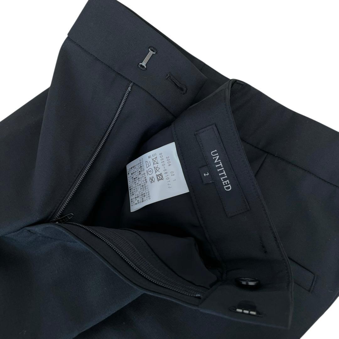 新品未使用　アンタイトル　パンツスーツ ウール　セットアップ　ブラック　黒　M