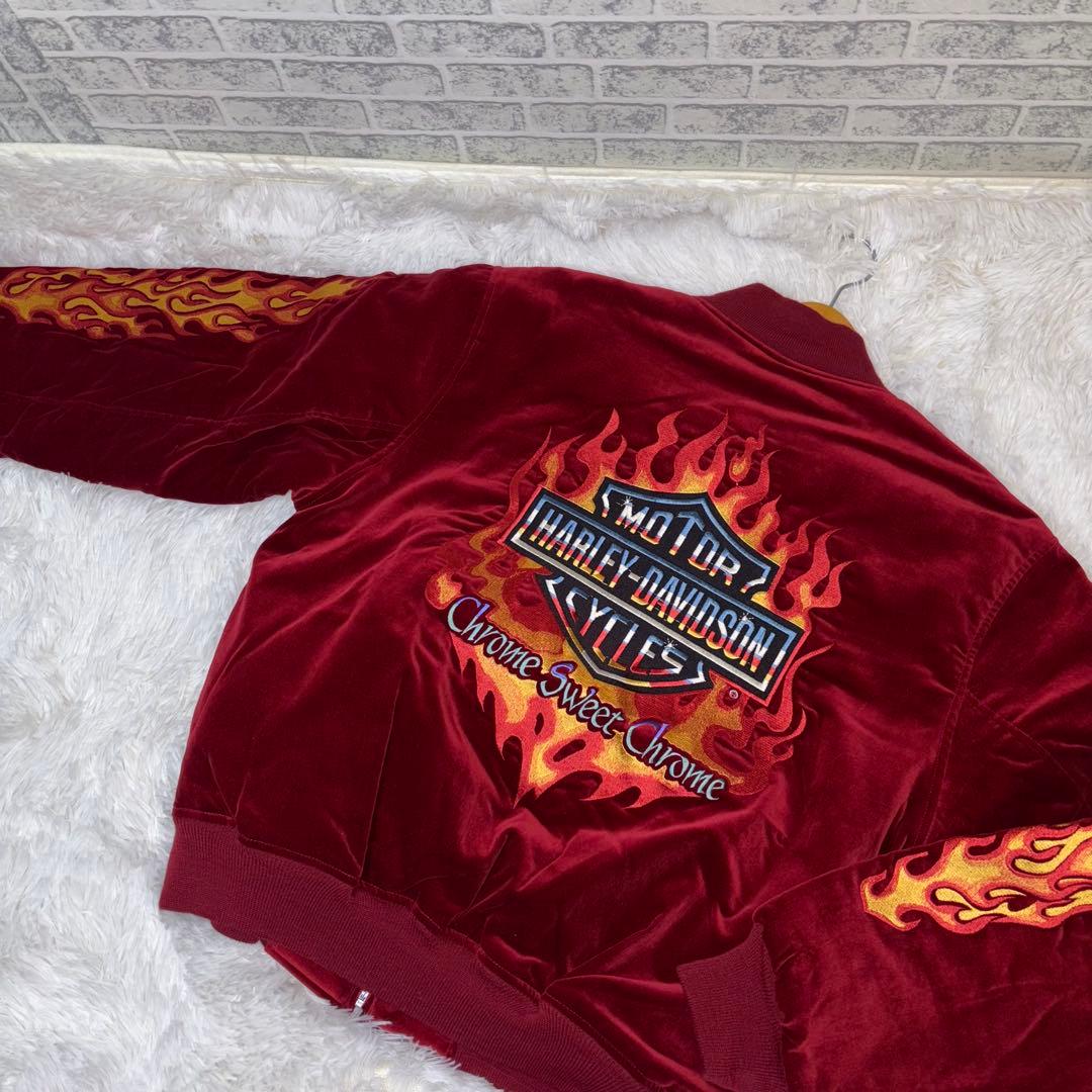 Harley-Davidson ハーレーダビッドソン　別珍　スカジャン　Lサイズ