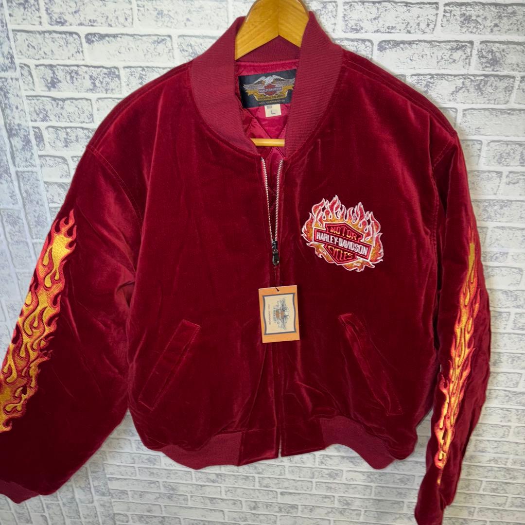Harley-Davidson ハーレーダビッドソン　別珍　スカジャン　Lサイズ