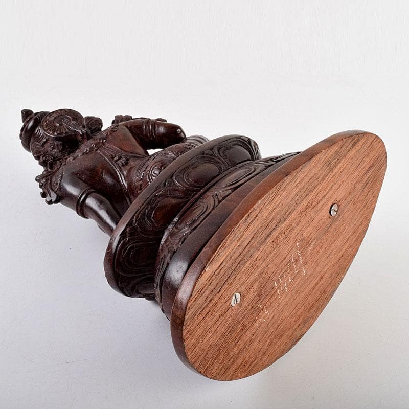 仏教美術　木彫　パールバティ像　置物　N　8904