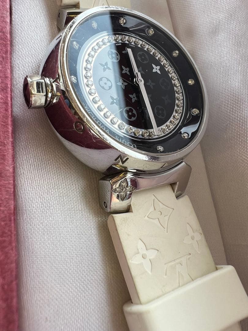 LOUIS VUITTON タンブール 腕時計 クォーツ レディース ダイヤ