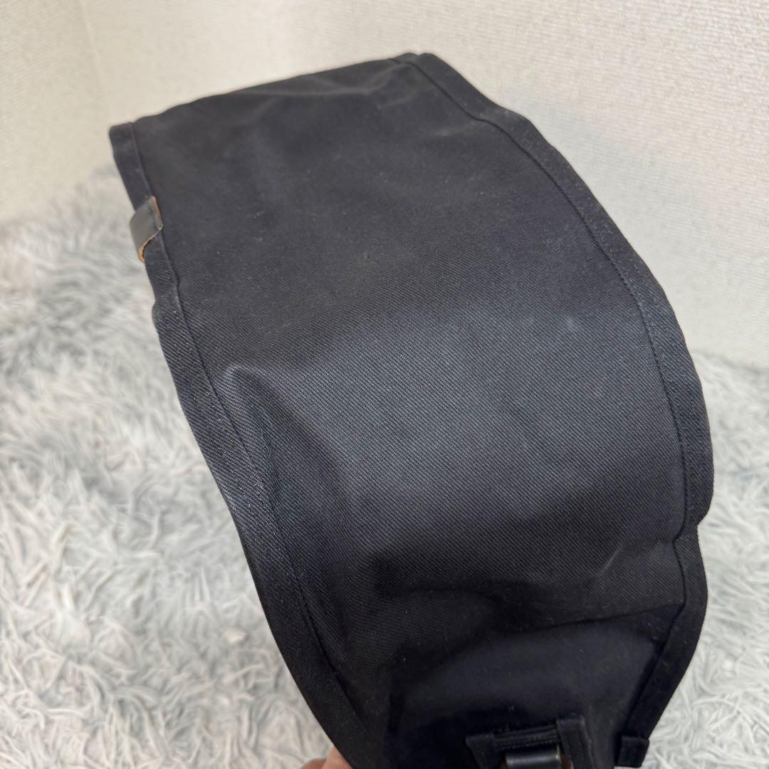 美品 ポーター ステイン メッセンジャーバッグ ショルダーバッグ A4 黒