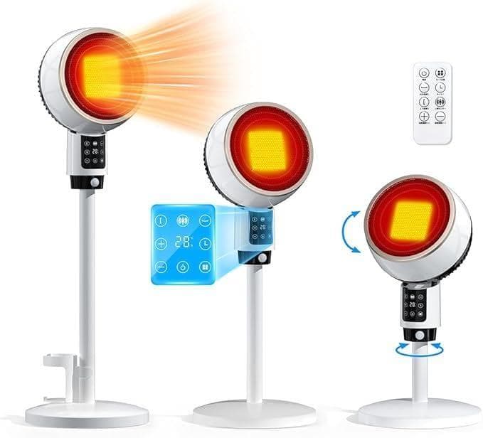 セラミックヒーター 人感センサー サーキュレーター式 首振り 電気ファンヒーター