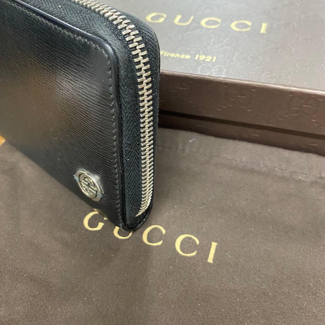 新品同様‼️グッチ　GUCCI 財布　長財布　シェリーライン　ラウンドファスナー
