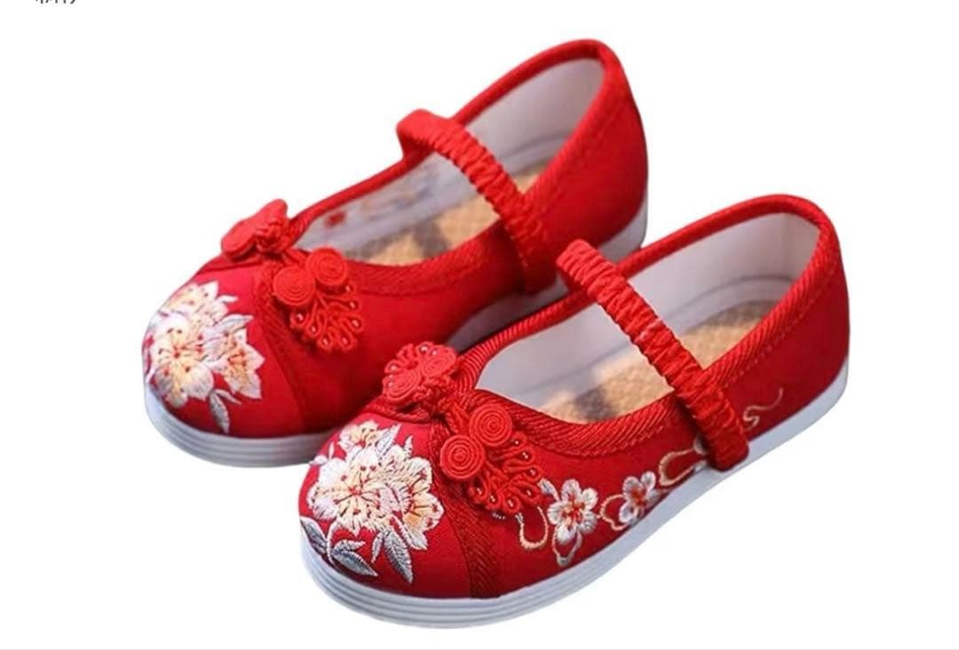 キャサリンコテージ　いにしえ華車・桃✖️赤　草履シューズセット