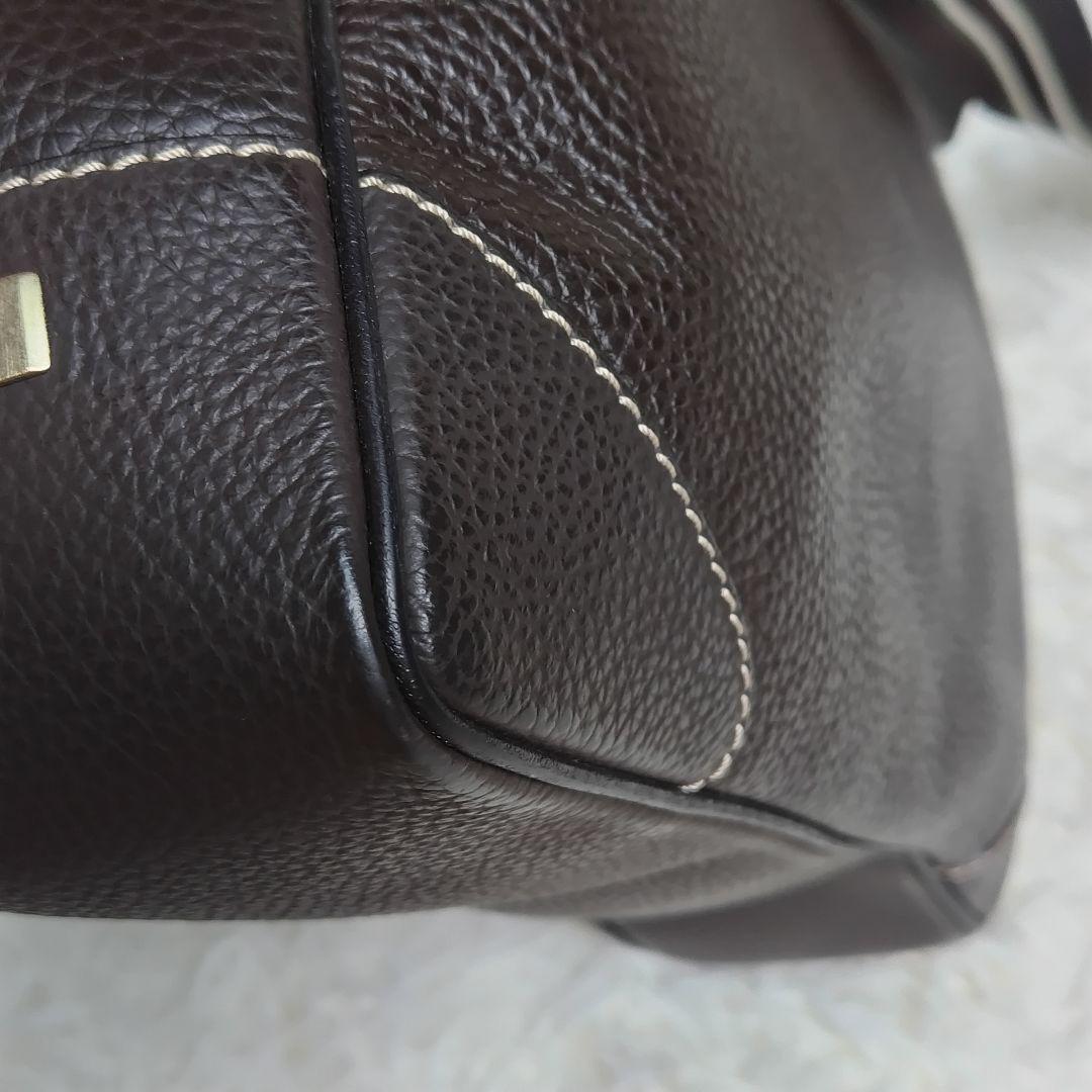 ダンヒル ショルダーバッグ フラップ クロスボディ A4 レザー ブラウン