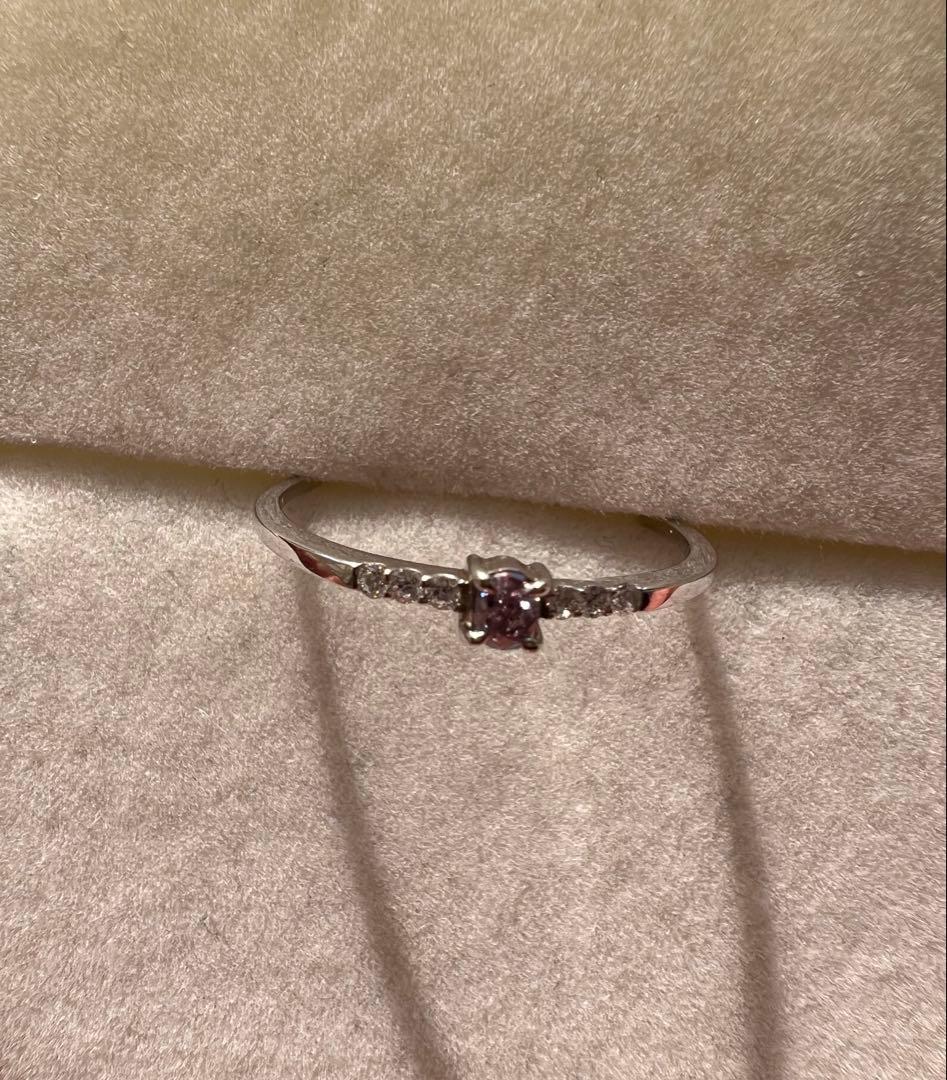 pt900 ピンクダイヤ　リング
