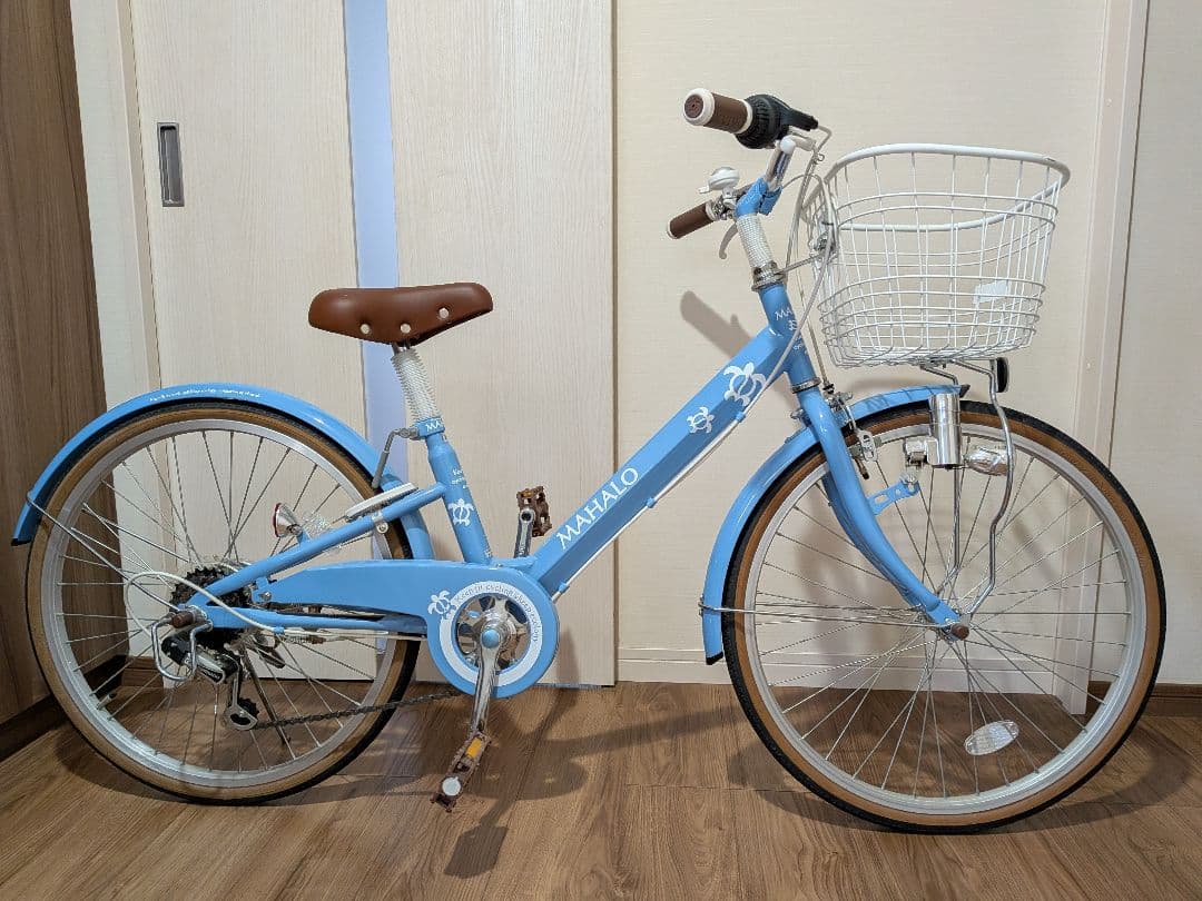 引取り限定！MAHALO 子供用自転車 　マハロジュニア　22型　ブルー　中古