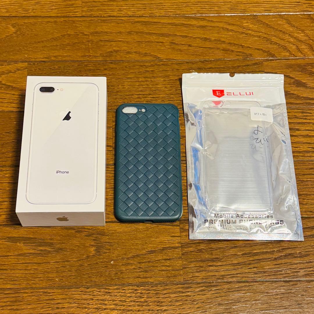 iPhone 8 Plus 256G シルバー SIMフリー 充電 おまけ付