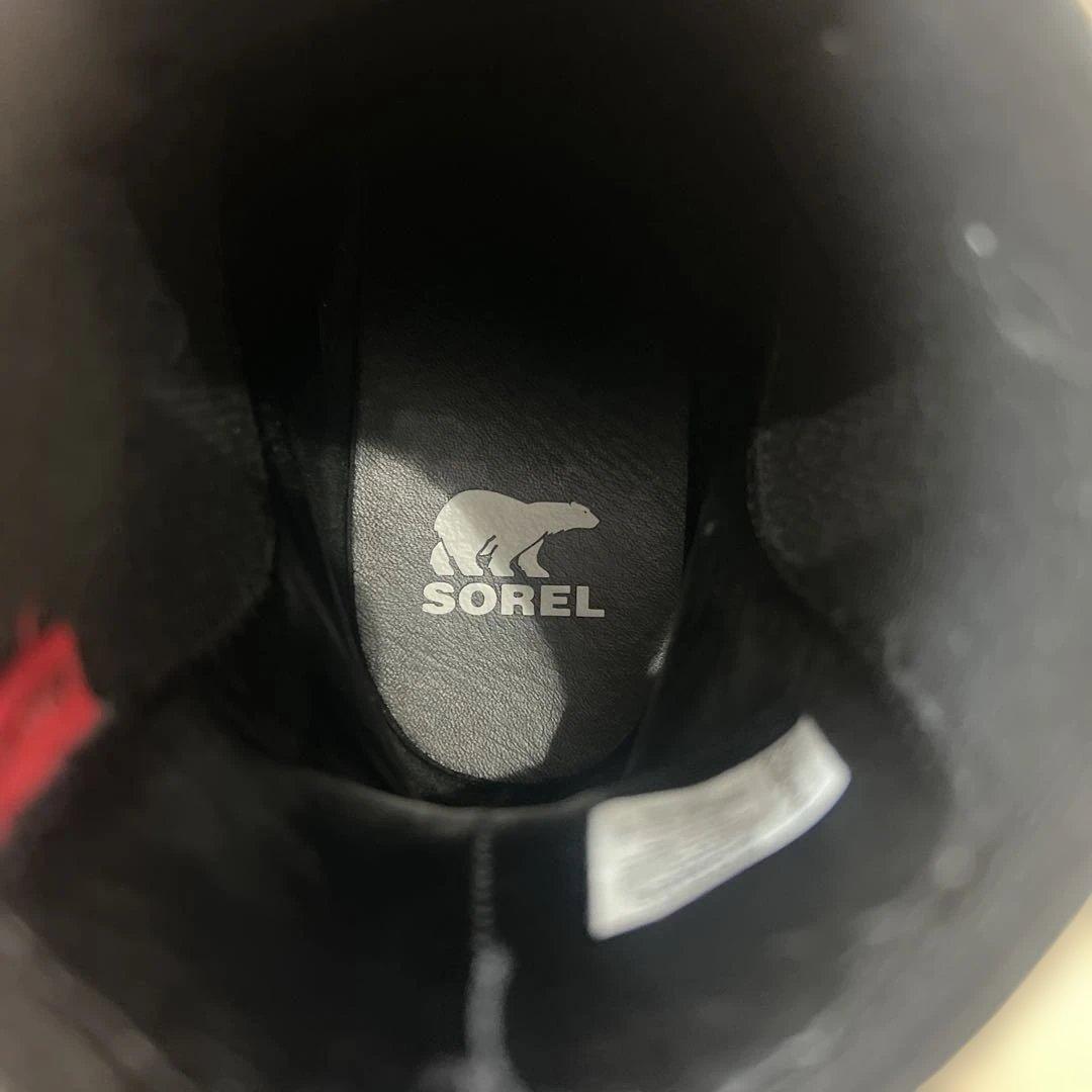 ぺ*こ様 【美品】SOREL ソレル　ブラックレザーサイドゴアブーツ 24cm