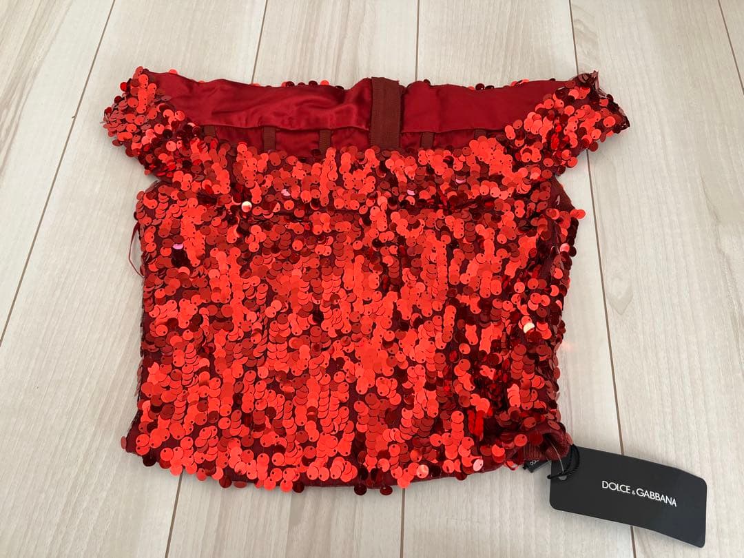 DOLCE & GABBANA レッド スパンコール