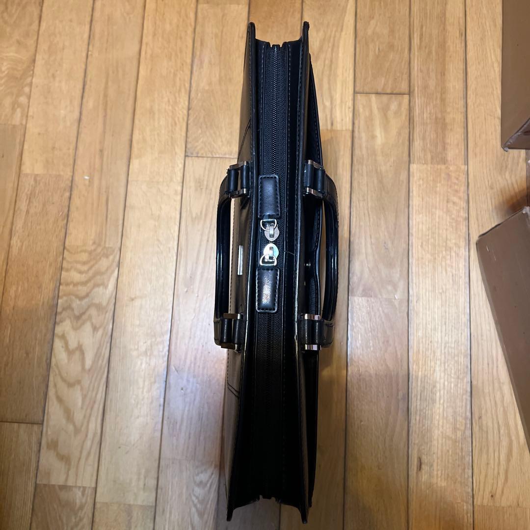 【美品】ランバン コレクション 本革 ビジネスバッグ 黒 メンズ ブリーフケース