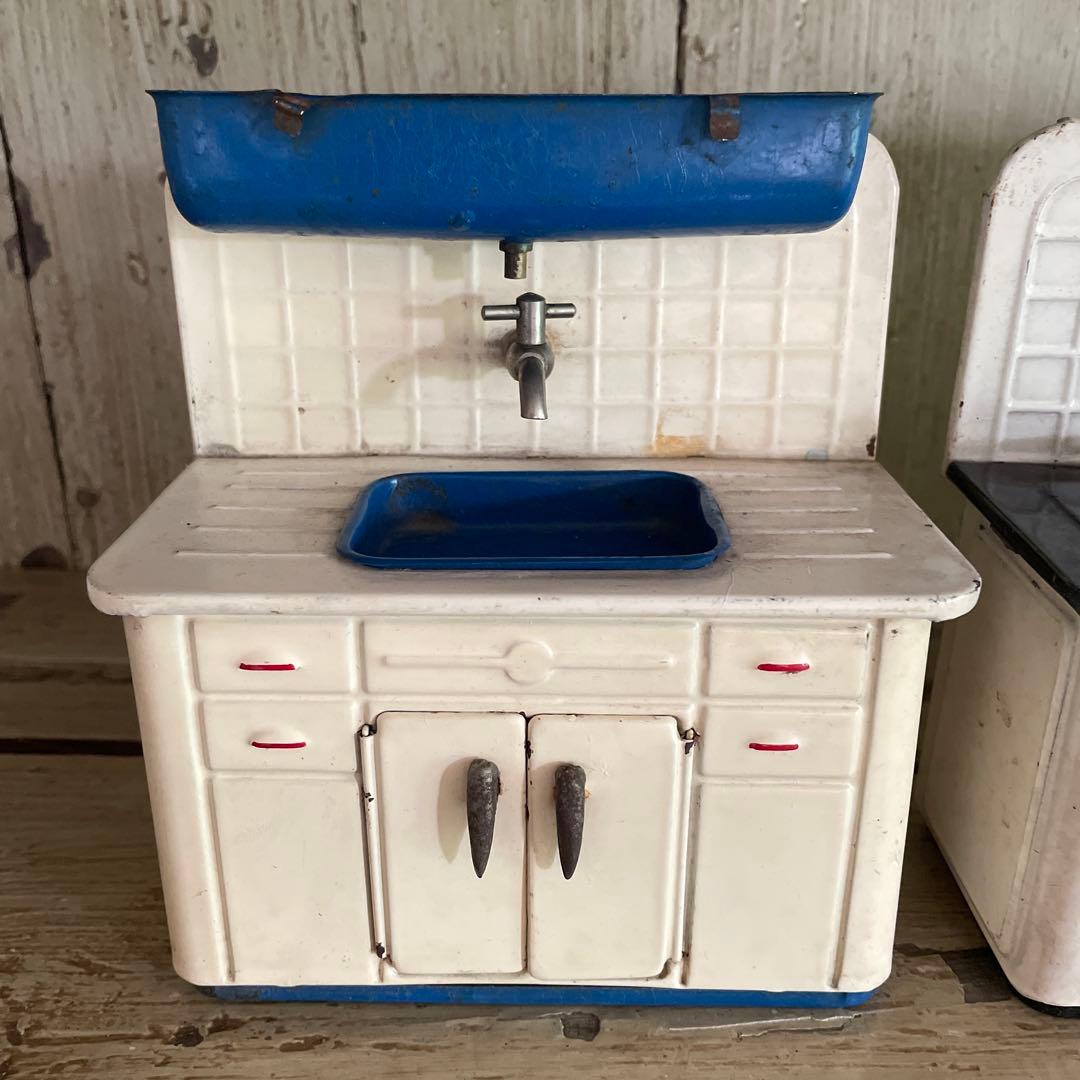 アンティーク　ブリキままごとキッチン