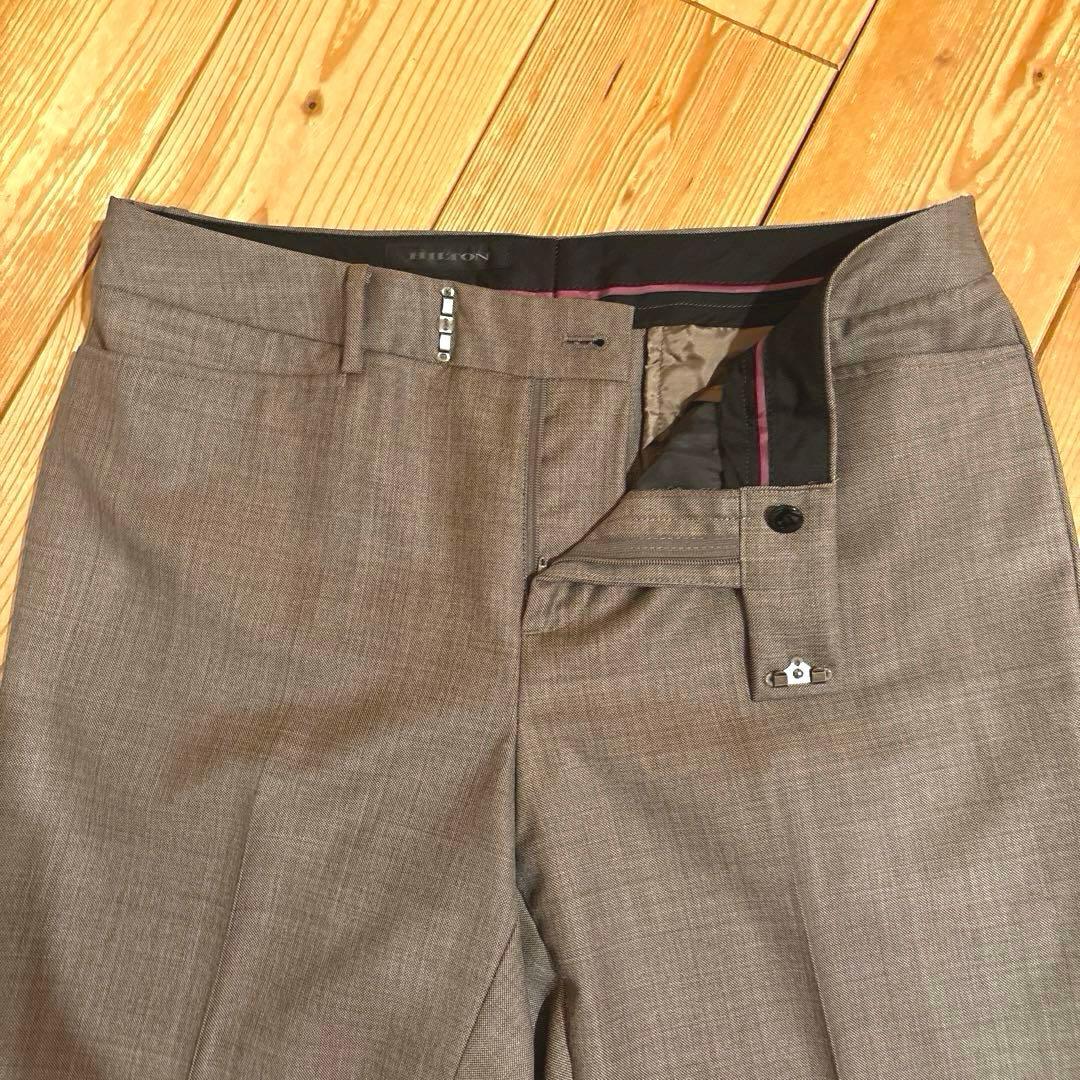 パンツスーツ　スーツ　ベージュ　イタリア高級生地「REDA」オールシーズン