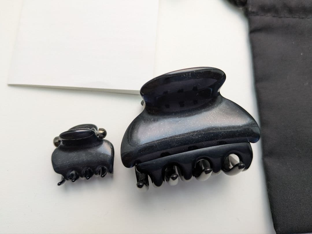 acca ヘアクリップ ブラック 2個セット