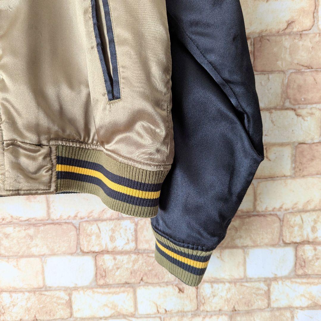 【冬は中綿☆験担ぎ】GUMU リバーシブル スカジャン 舞妓×鷹 キルティング