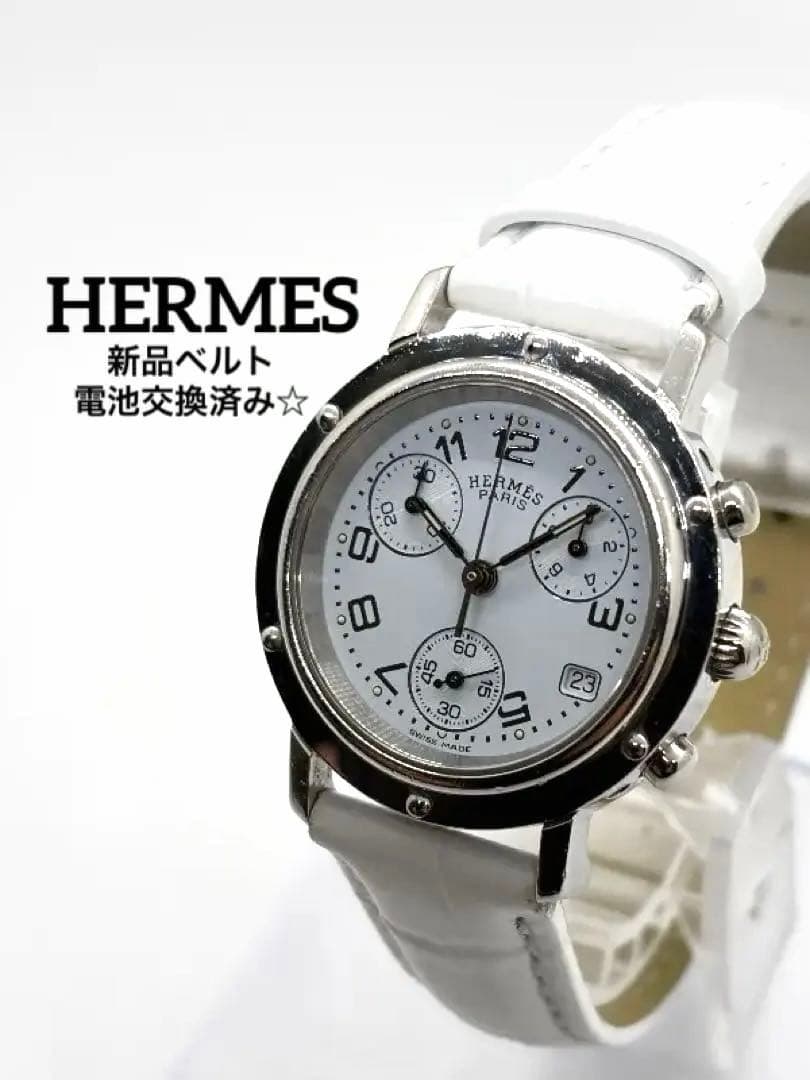 【新品ベルト・電池】エルメス クリッパー クロノグラフ CL1.310 クォーツ