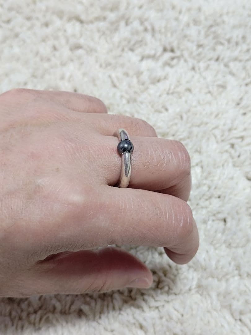 ジョージ・ジェンセン HaHハンス・ハンセンシルバーリング13.5号ヘマタイト