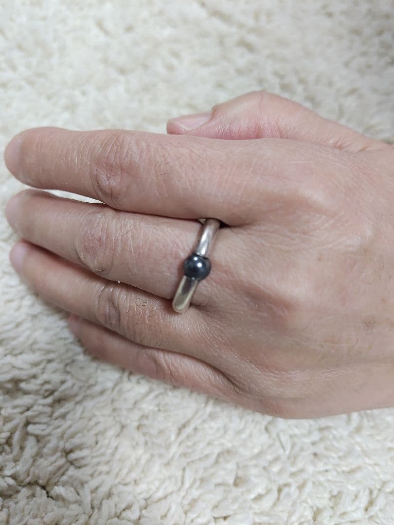 ジョージ・ジェンセン HaHハンス・ハンセンシルバーリング13.5号ヘマタイト