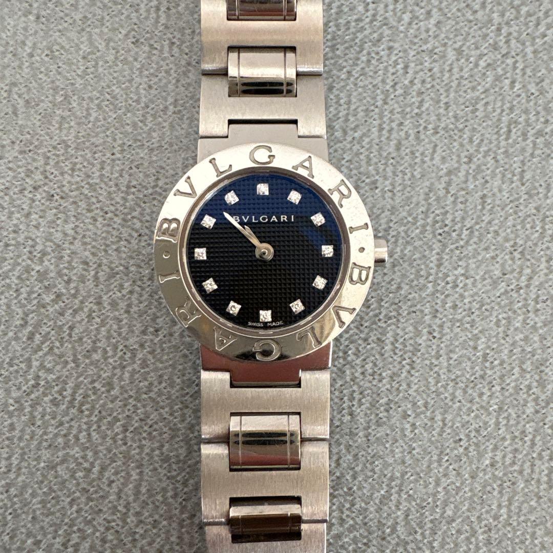 ブルガリ BB23SS 黒文字盤 12Pダイヤ