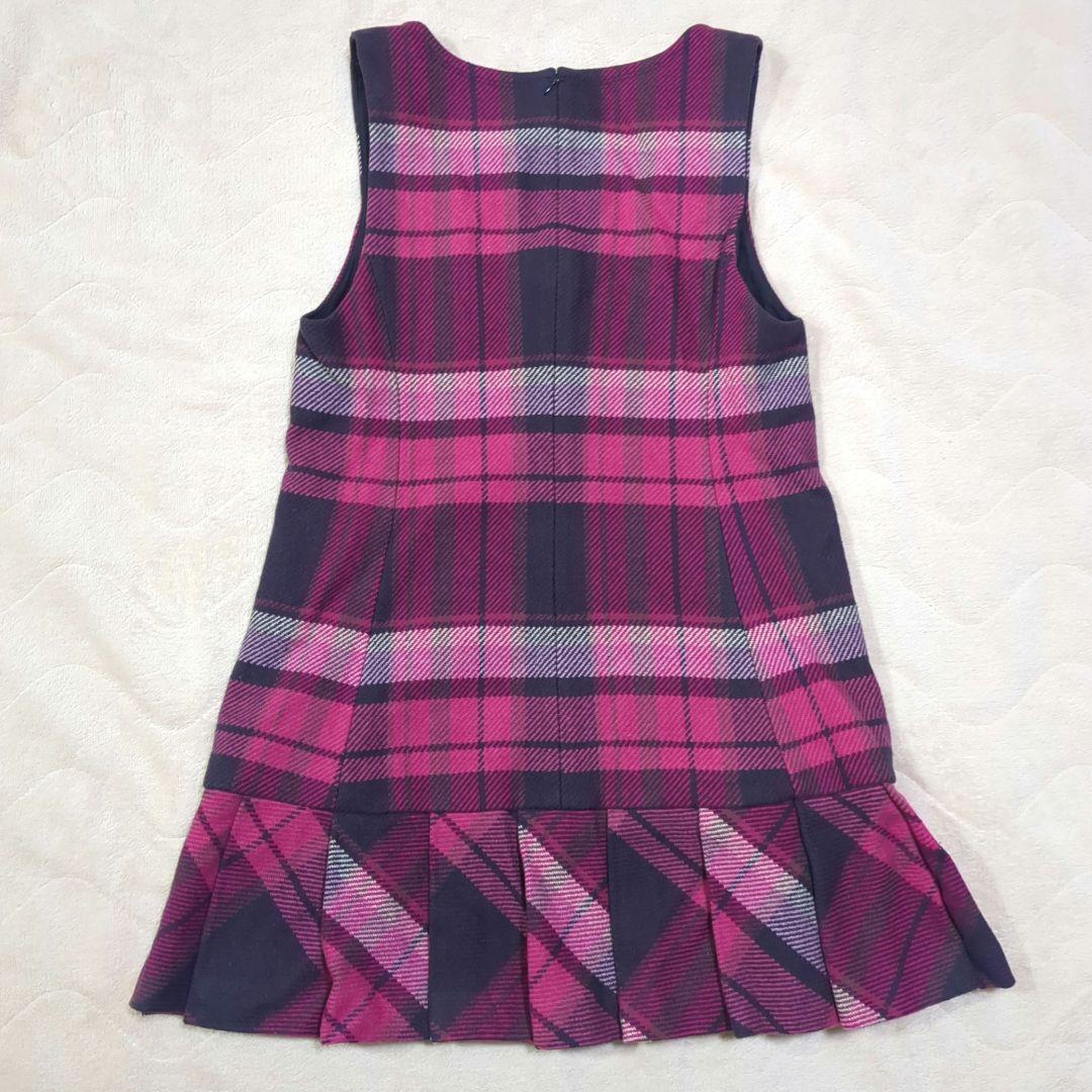 バーバリー　ブルーレーベル　ジャンパースカート　チェック　プリーツ　ピンク　38