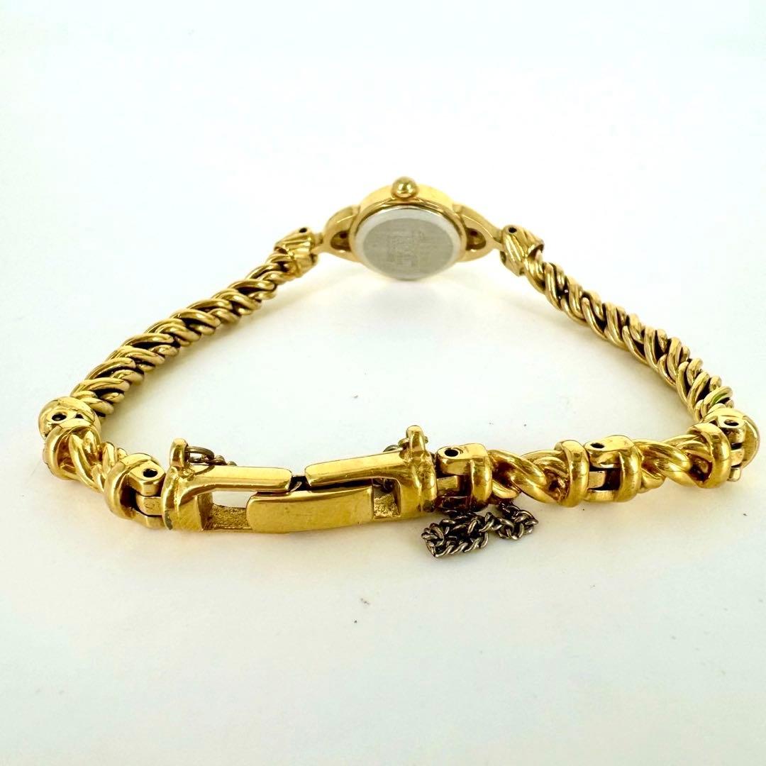 【新品電池】SEIKO ゴールド レディース 腕時計　カラーストーン　クォーツ