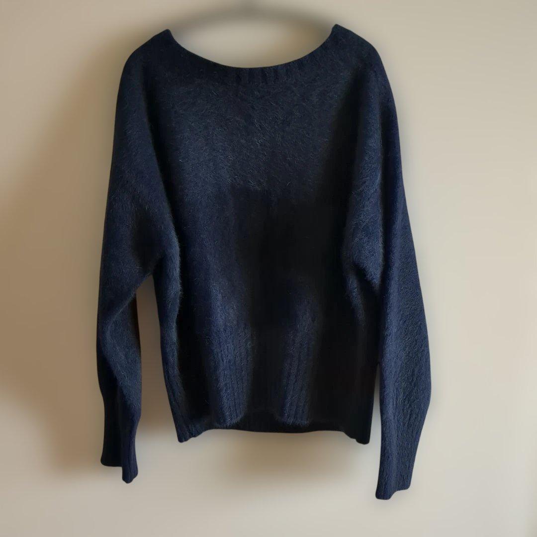 新品・未使用SHIPS　手洗い可能　FOX クルーネック プルオーバー　ネイビー